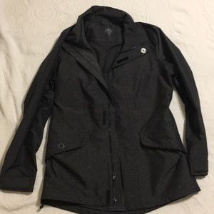 REI gray windbreaker/rain jacket